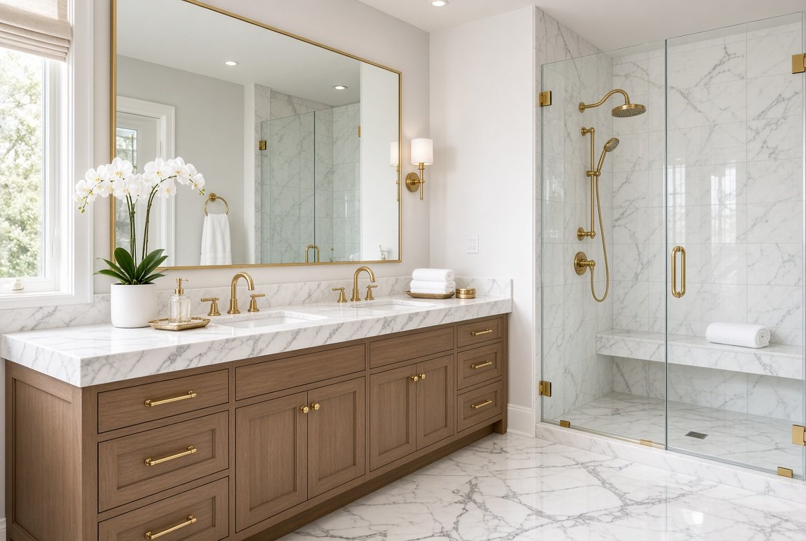 Bathroom after professional cleaning