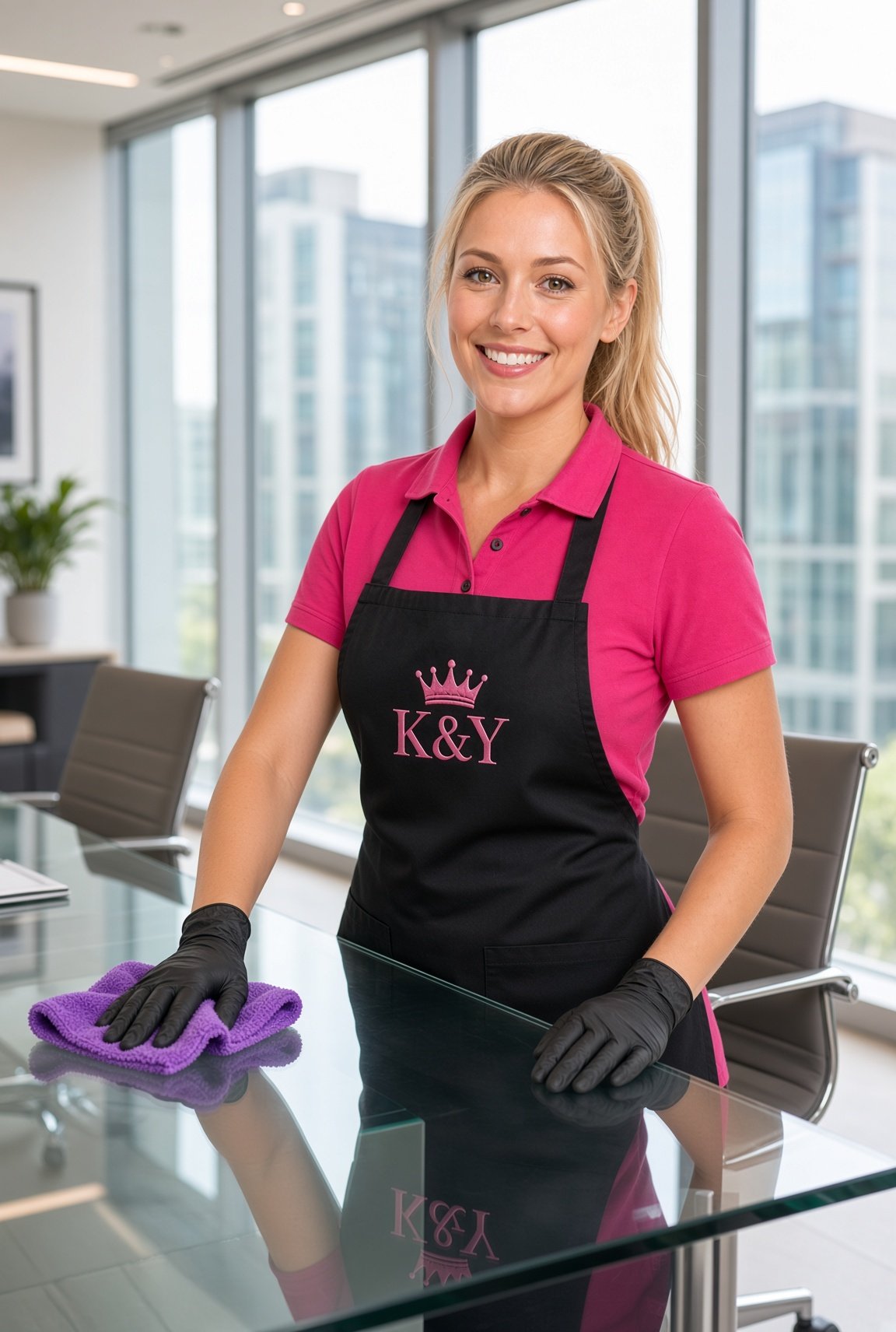 K&Y cleaner in office